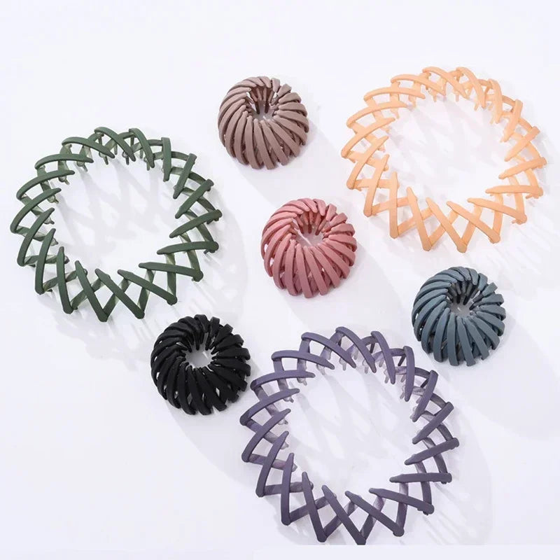 Ponytail Hair Rings Clips Hair Clips Women Bird Nest Shaped Hair Hairpin Simple Magic Lazy Braider Tool Women Hair Accessories